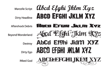 Distressed Font List